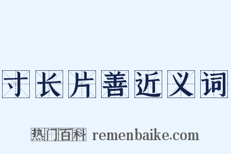 寸长片善近义词是什么意思的图片